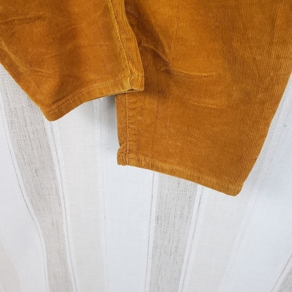 J. Crew 9" High Rise Skinny‎ Corduroy Pants Orange Size 31 - Picture 5 of 10